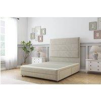 Sloomy Monaco Plush Divan Base 2 Drawers -54 Headboard & 12 Footboard in Cream | Size: Super King