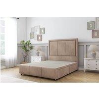 Sloomy Lancaster Naples Divan Base 2 Drawers-26 Headboard & 12 Footboard in Light Brown | Size: Double