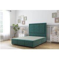 Sloomy Lancaster Plush Divan Base 4 Drawers-54 Headboard & 12 Footboard in Emerald | Size: Small Double
