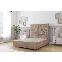 Sloomy Somerset Naples Divan Base No Drawers 54 Headboard in Light Brown | Size: Small Double