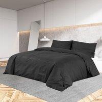 Berkfield Home Duvet Cover Set Black 260x240 cm Cotton