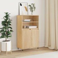 Berkfield Home Highboard Sonoma Oak 60x36x110 cm Engineered Wood in Brown | Size: 60 x 36 x 110 cm