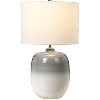 Netlighting Chalk Farm Ceramic Table Lamp with Drum Shade in Grey