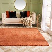 OHS Fluffy Teddy Rug Soft Floor Carpet Non Slip Area Mat in Orange | Size: 160 cm x 230 cm