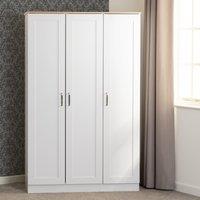 Seconique Portland 3 Door Wardrobe in White