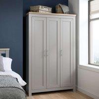 Birlea Highgate 3 Door Wardrobe Cream & Oak in Grey