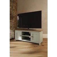 FWStyle Large 2 Door TV Unit Assembled Sage Green Oak Living Room