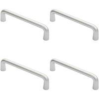 Loops 4x Rounded D Shaped Bar Handle 225 x 19mm Diameter Satin Anodised Aluminium