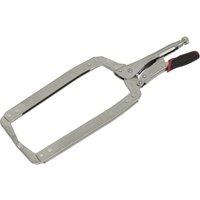 Loops 455mm Locking C-Clamp Pliers - 0-160mm Jaw Capacity - Knurled Adjustment Screw