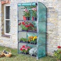 Marco Paul 1.7m Garden Greenhouse with 4 Shelves in Green