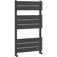 Balterley Square Flat Towel Radiator 840mm x 500mm - Anthracite in Grey