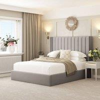 Bed Choices Madison Upholstered Bed Frame with 54 Headboard in Grey | Size: Single