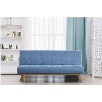 Comfy Living Ltd Modern Fabric Sofa Bed 3 Seater Recliner With Wooden Legs in Grey