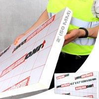 Novecrafto Thermal PIR Insulation Board 1200 x 450 x 50mm With Aluminum Foil 5Pcs in White
