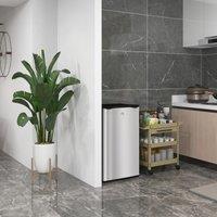 HOMCOM 91L Freestanding Under Counter Fridge Silver Tone