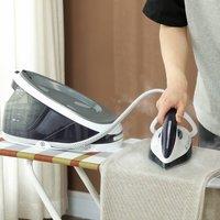 HOMCOM Steam Generator Iron, Large Water Tank, Energy-Saving, Self-Cleaning in Blue