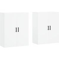 Berkfield Home Wall Mounted Cabinets 2 pcs White 69.5x34x90 cm