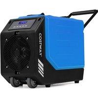 Costway 90L/Day Commercial Dehumidifier w/ Pump & 2 Wheels Up to 500 in Blue
