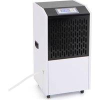 Costway 120L Commercial Dehumidifier / Drain Hose & 4 Wheels & 24H Timer in White