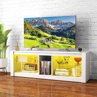Costway Wooden TV Stand Cabinet for 65 Inch TVs Media Entertainment Center in White