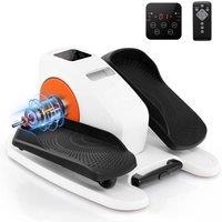 Costway Under Desk Elliptical Machine Electric Ellipse Leg Exerciser in White
