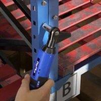 EONLION Electric Cordless Right Ratchet 3/8 90 Angle Wrench Power KIT in Blue
