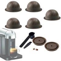 Havendro 5pcs Reusable Pods for Nespresso Vertuo Machine Kit UK in Brown