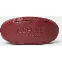 OSPREY LONDON Men's The Rugger Leather Washbag in Burgundy