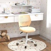 Costway Kids Desk Chair Ergonomic Adjustable Children Study Chair in Ecru