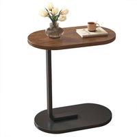 VOGREX C-Shaped Compact Sofa Side End Table Coffee Laptop Table UK in Brown