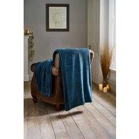 Deyongs "The Big One" Ultra-Soft Large Plush Throw - 230x270cm Oversized Fleece Blanket in Mid Blue | Size: 230 cm x 270 cm