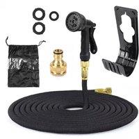 Havendro Heavy Duty 75FT Expandable Garden Hose with Spray Gun in Black