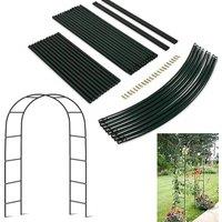 Havendro 2.4M Garden Arch Trellis Metal Frame Climbing Plant in Green