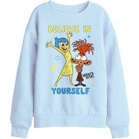 Disney Joy Anxiety Believe Kids Sweatshirt, Light Blue | Size: 9-11 Years