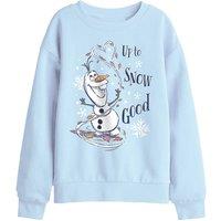 Disney Olaf Up To Snow Good Kids Sweatshirt, Light Blue | Size: 9-11 Years
