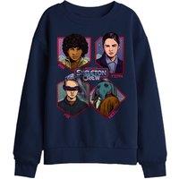 Star Wars Skeleton Crew Kids Badges Kids Sweatshirt, Navy | Size: 9-11 Years