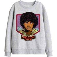 Star Wars Skeleton Crew Wim Badge Kids Sweatshirt, Athletic Heather in Light Grey | Size: 5-6 Years