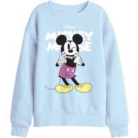 Disney Mickey Mouse Silly Face Kids Sweatshirt, Light Blue | Size: 7-8 Years