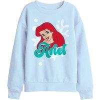 Disney Ariel Face Kids Sweatshirt, Light Blue | Size: 5-6 Years