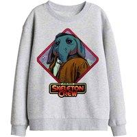 Star Wars Skeleton Crew Neel Badge Kids Sweatshirt, Athletic Heather in Light Grey | Size: 12-13 Years