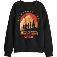Star Wars Skeleton Crew Adventure Badge Kids Sweatshirt, Black | Size: 5-6 Years
