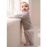 Truly Baby Fairisle Jumper in Grey | Size: 0-3 m