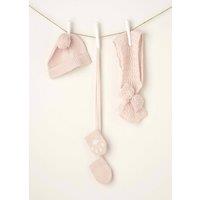 Truly Girl's Blush Pink Baby Accessory Set in Baby Pink | Size: 6-12 m