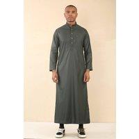 Arabic Thobes Men's Thobe Arab Saudi Emirati Islamic Clothing Jubba Robe in Green | Size: 56L