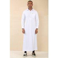 Arabic Thobes Men's Thobe Arab Saudi Emirati Islamic Clothing Jubba Robe in White | Size: 58L