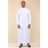 Arabic Thobes Men's Thobe Arab Saudi Emirati Islamic Clothing Jubba Robe in White | Size: 54L
