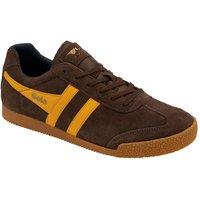 Gola Classics Men's 'Harrier' Suede Lace-Up Trainers in Brown | Size: 6