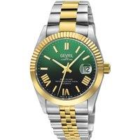 Gevril Men's West Village Fusion Elite, Swiss Automatic Watch, Verdant Obsidian Gradient Dial, 316L Stainless Steel, & Sapphire Crystal in Green