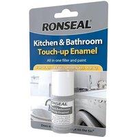 Ronseal Kitchen & Bathroom Touch-Up Enamel 10Ml in White