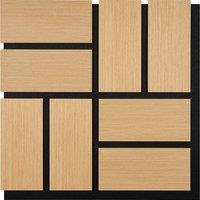 Fuse Acoustic Wall Panels Fuse Acoustic Wooden Parquet Wall Panel in Natural Oak in Light Oak